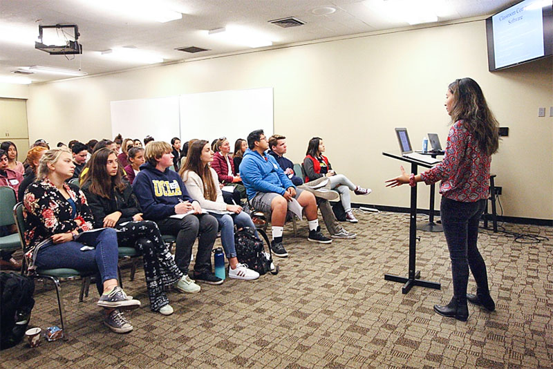 High school senior speaks to students at Santa Cruz School Counselor Symposium